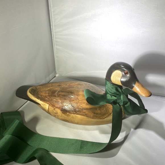 Vintage Hand Carved Wood Duck